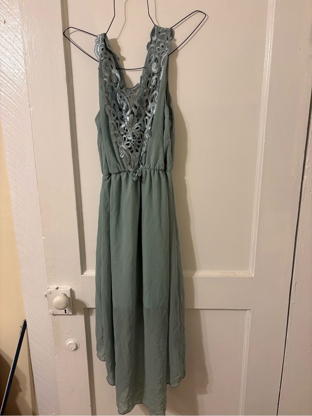 Charlotte Russe Mint Green Lace Detail Dress - Picture 2 of 4